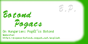 botond pogacs business card